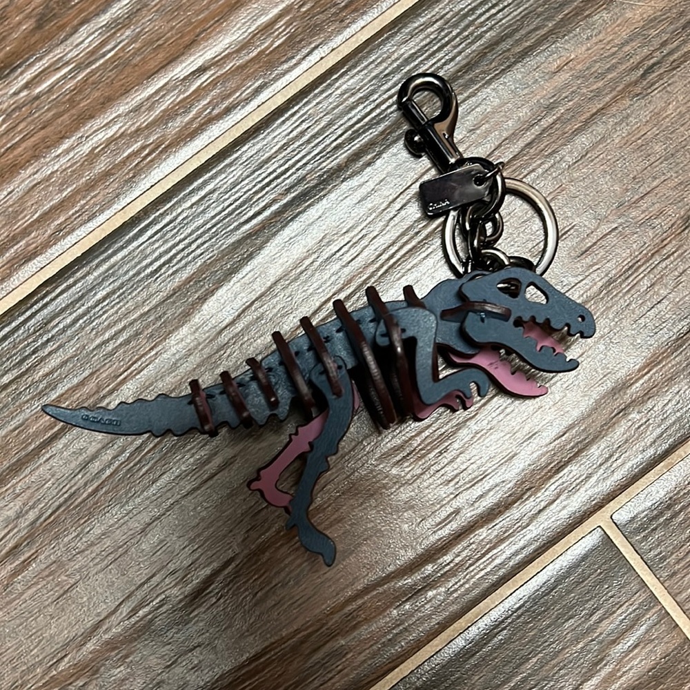 Coach Rexy Bag Charm Blue and Purple Color